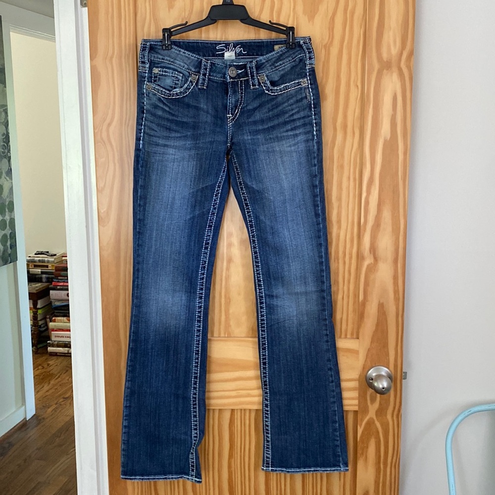 Silver “AIKO” jeans/denim size 28, bootcut